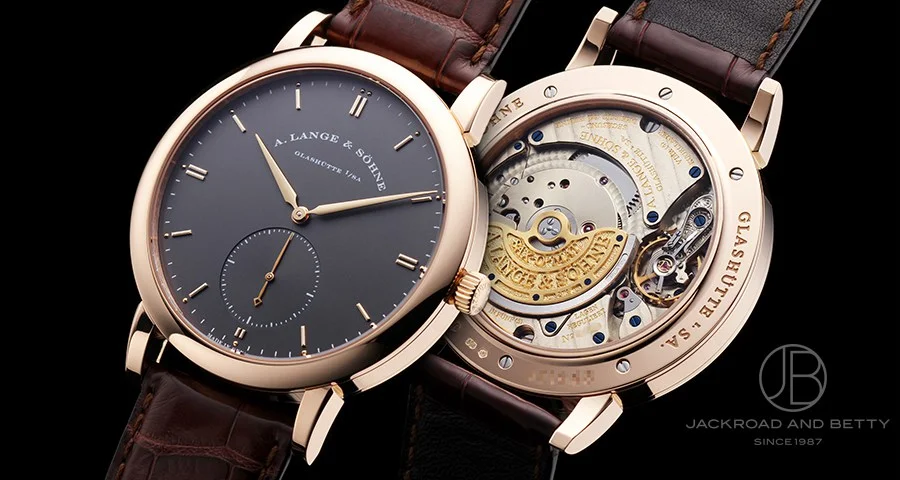 A Lange Sohne grand Saxonia automatic pink gold grey dial 4 mm 307.033 review caliber l921.2
