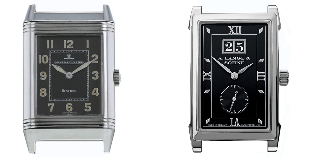 a lange söhne cabaret platinum darth 107.035 in comparison jaeger lecoultre reverso