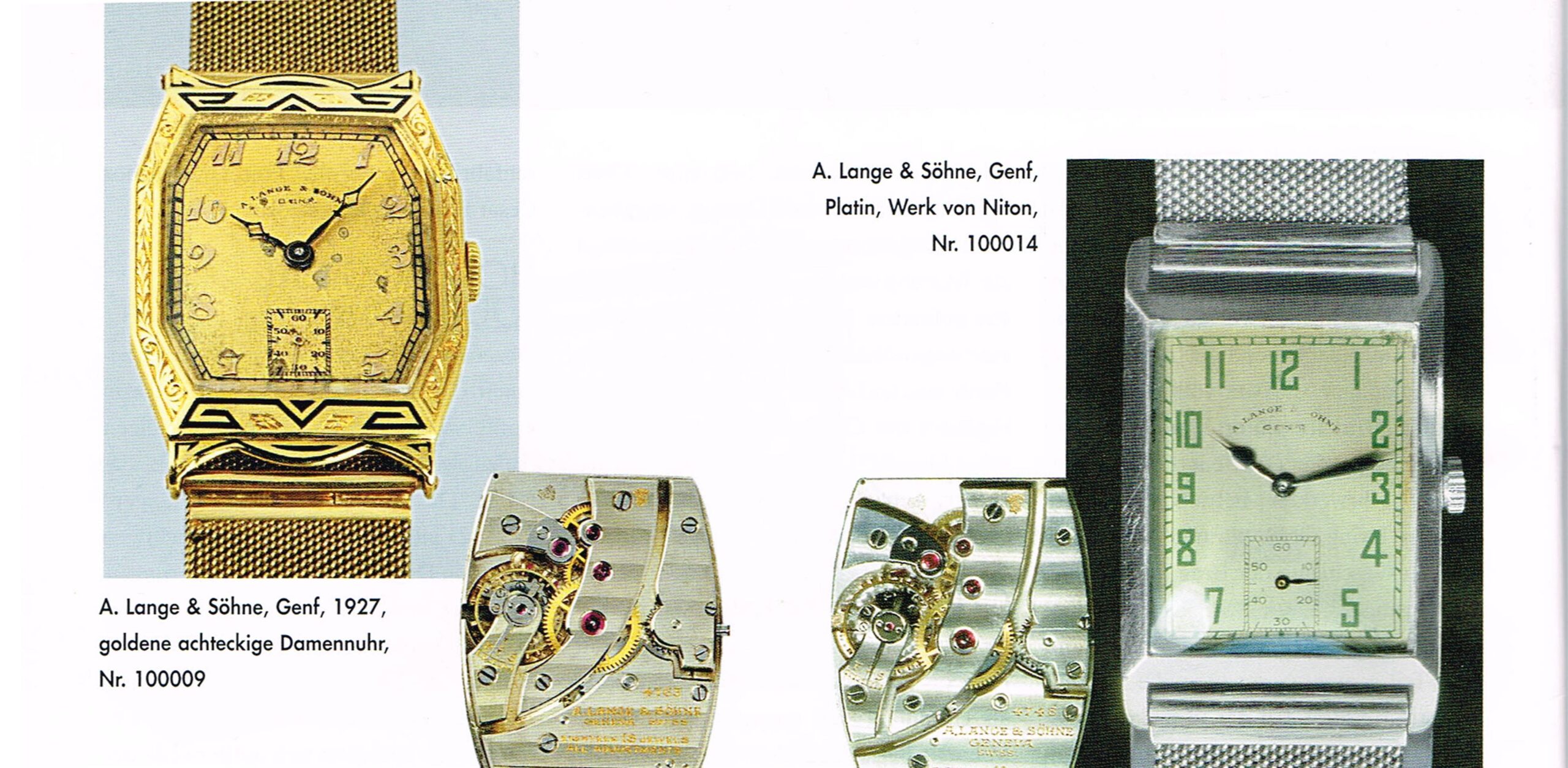 a lange söhne geneva 1930s vintage rectangular wristwatch from
