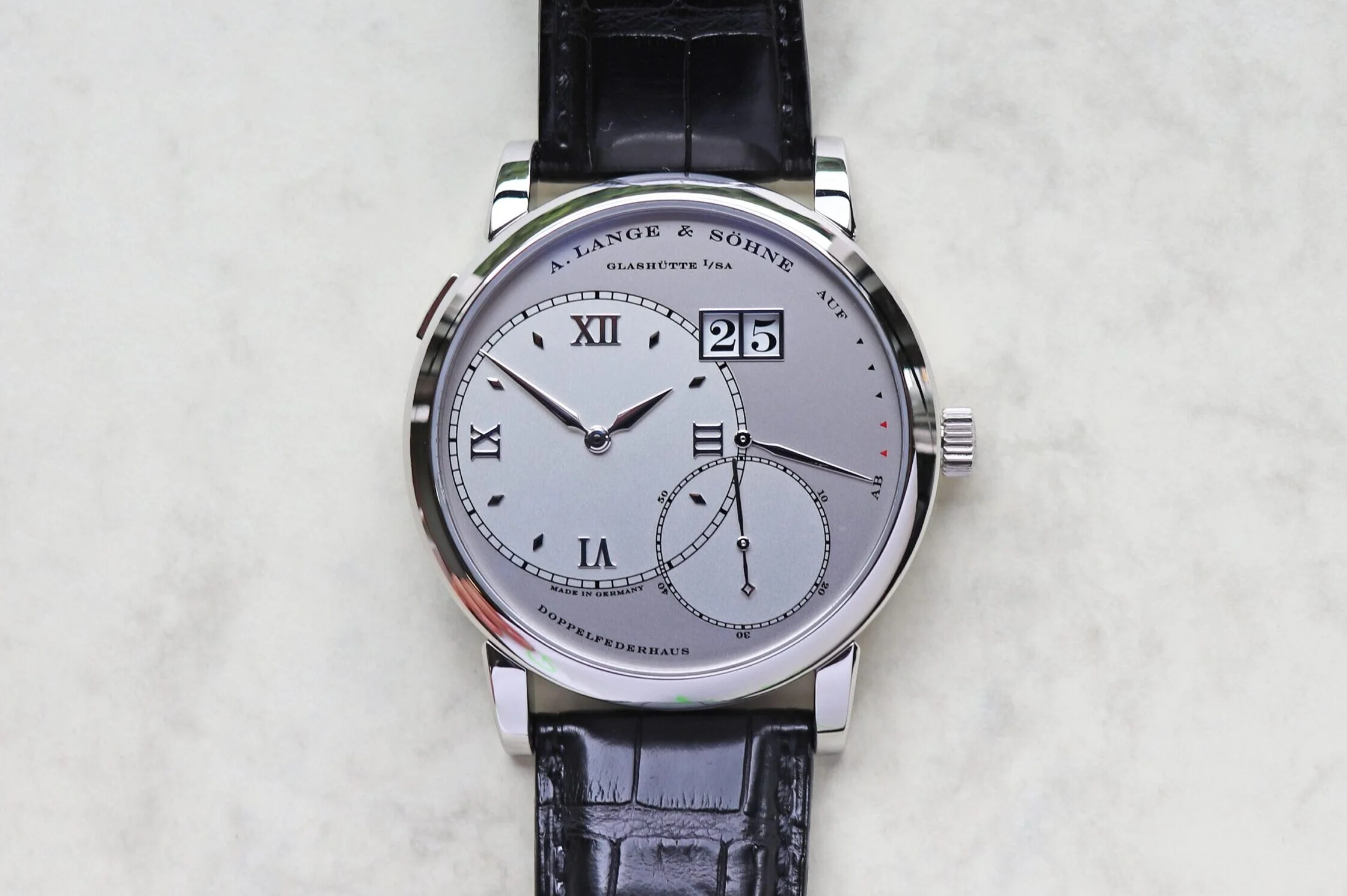 Grand Lange 1 in platinum case reference 115.025