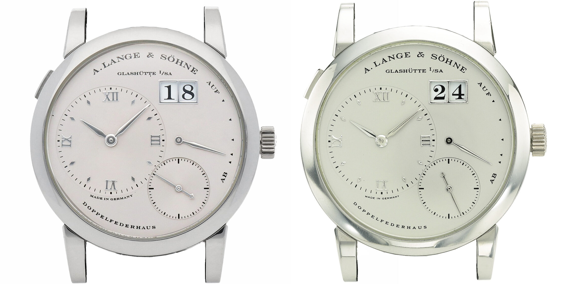 Lange 1 dial differences