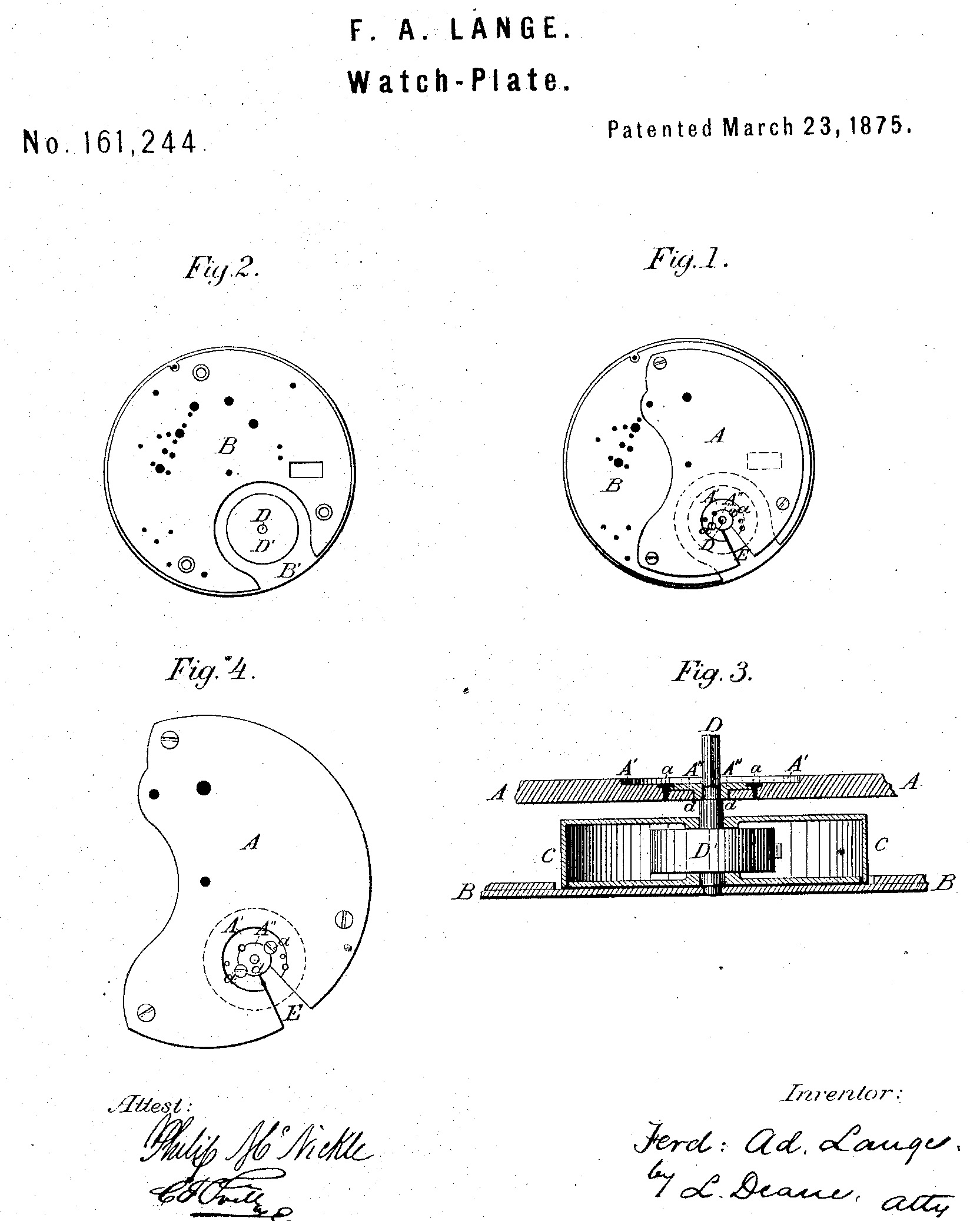 Three quarter plate patent