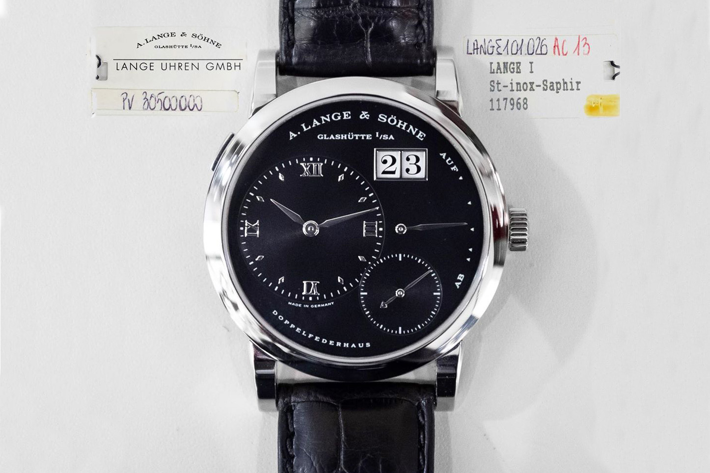 Lange 1 Steel Black Dial