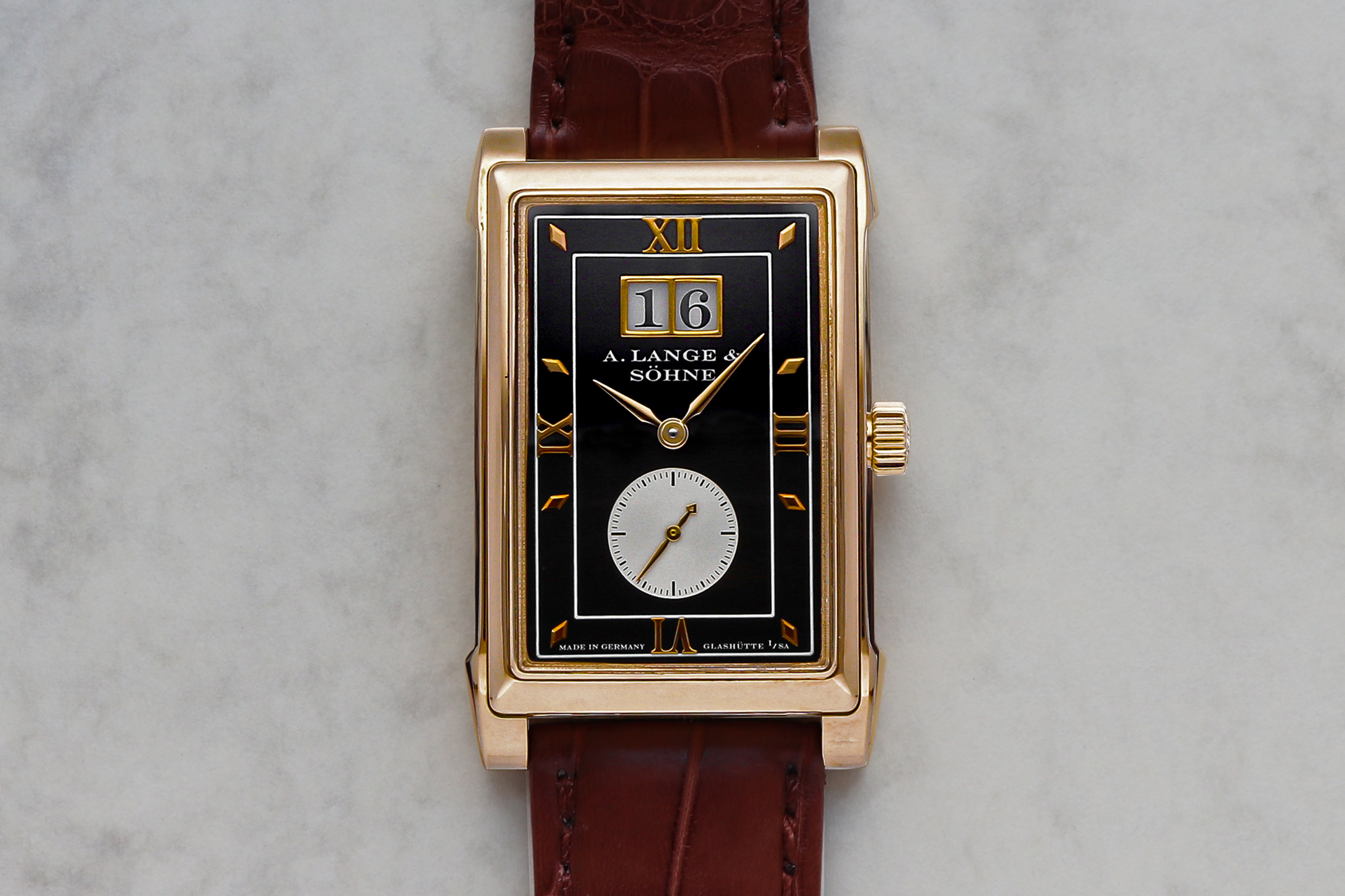 Lange Cabaret Pink Gold Black Dial