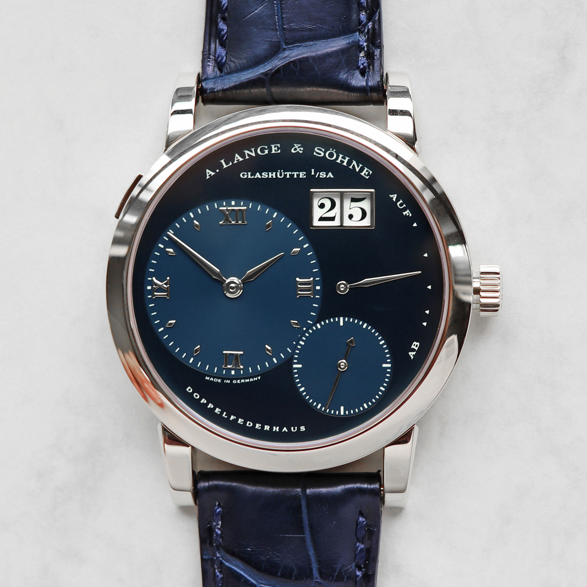 Lange 101.027 blue dial for sale