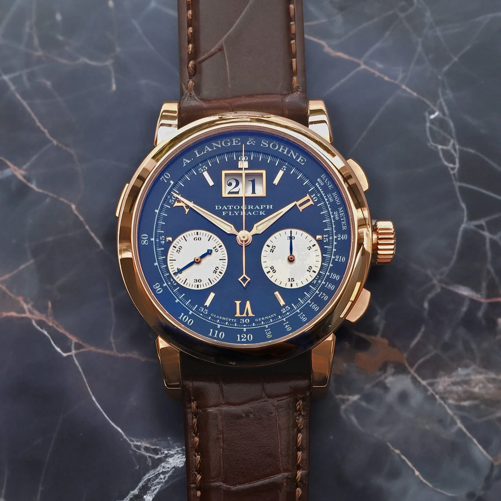Lange Datograph Pink Gold Dufourgraph