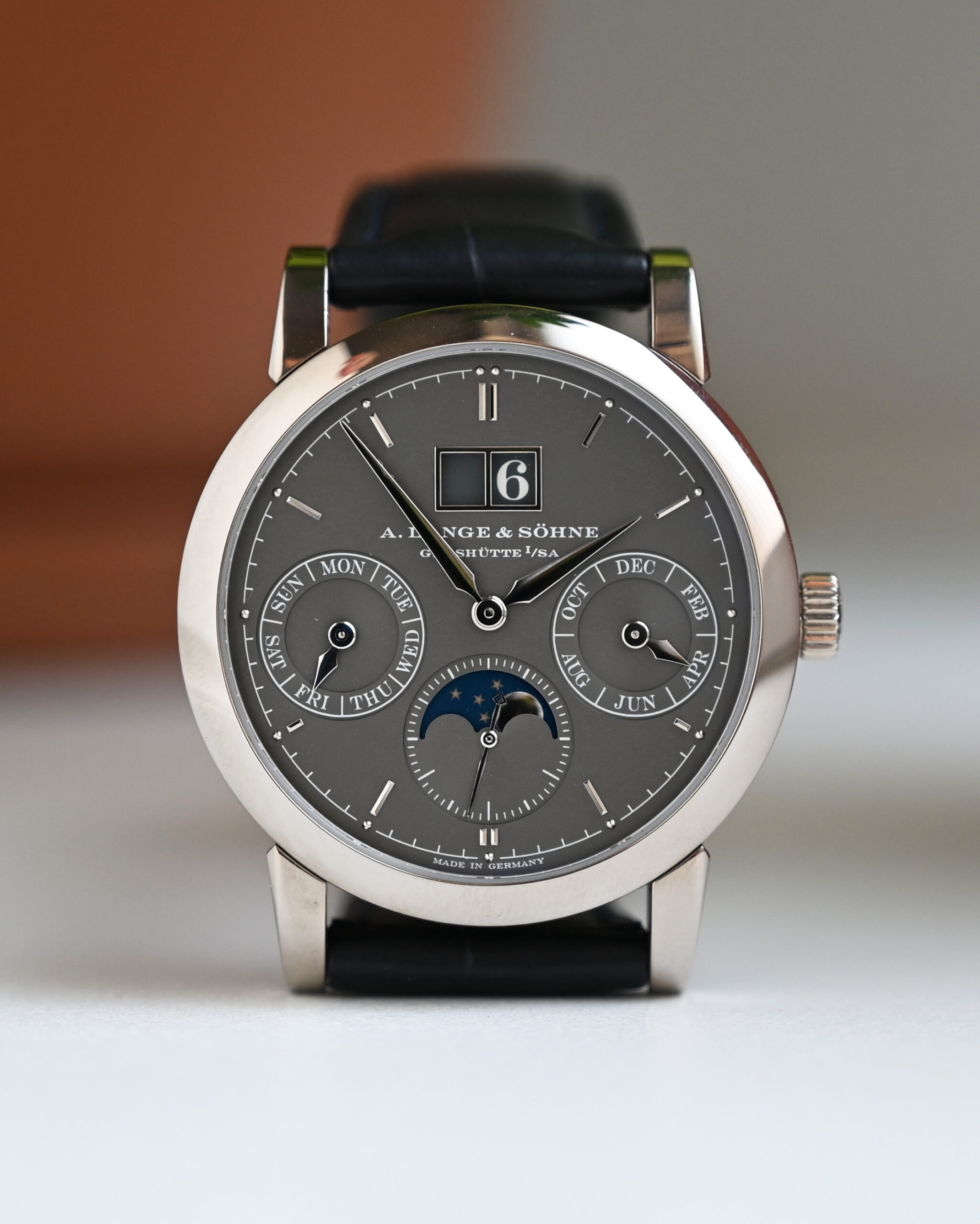 A. Lange & Söhne Saxonia Annual Calendar US Edition 330.039 For Sale; main view