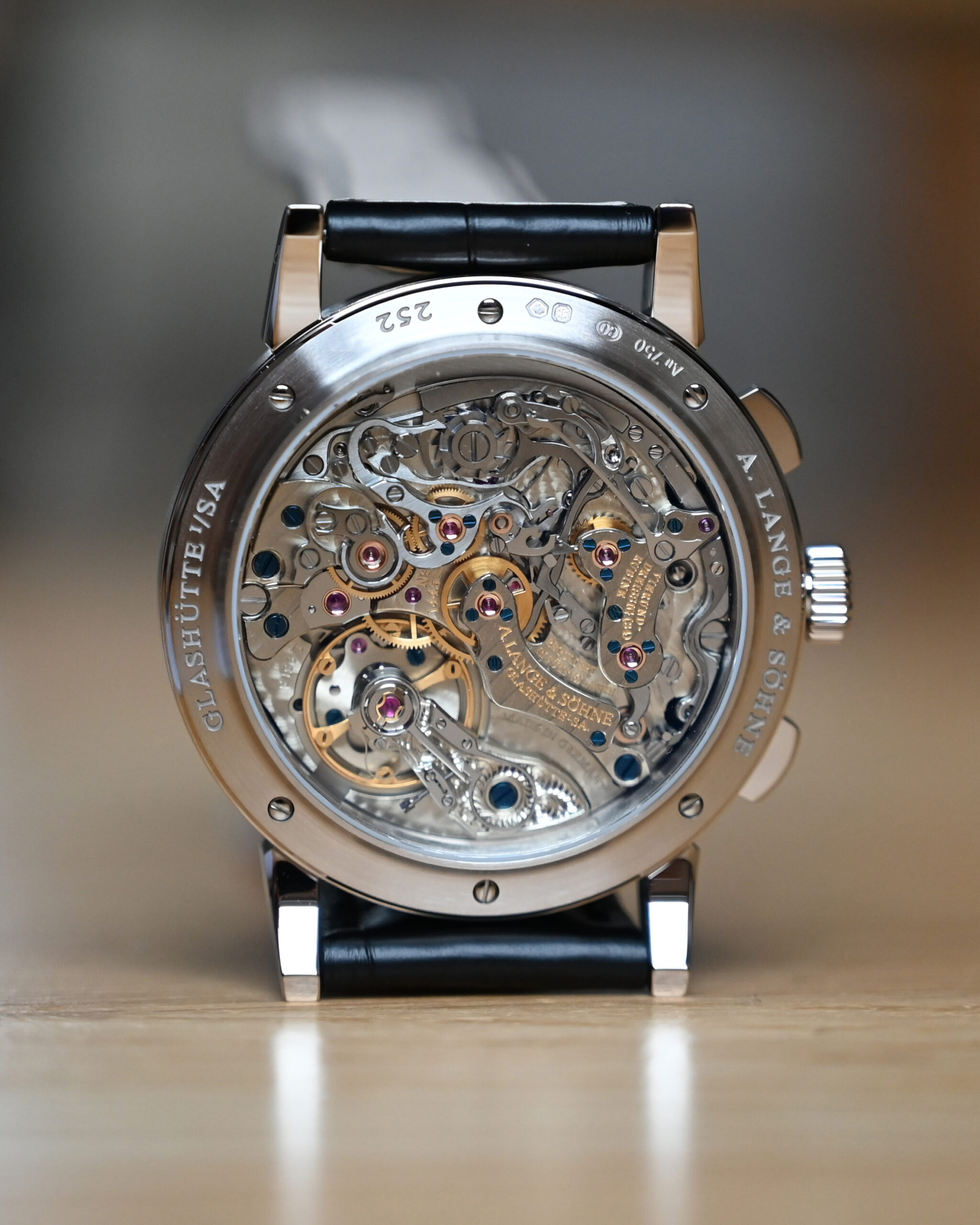 1815 Chronograph 414.028 black dial detail