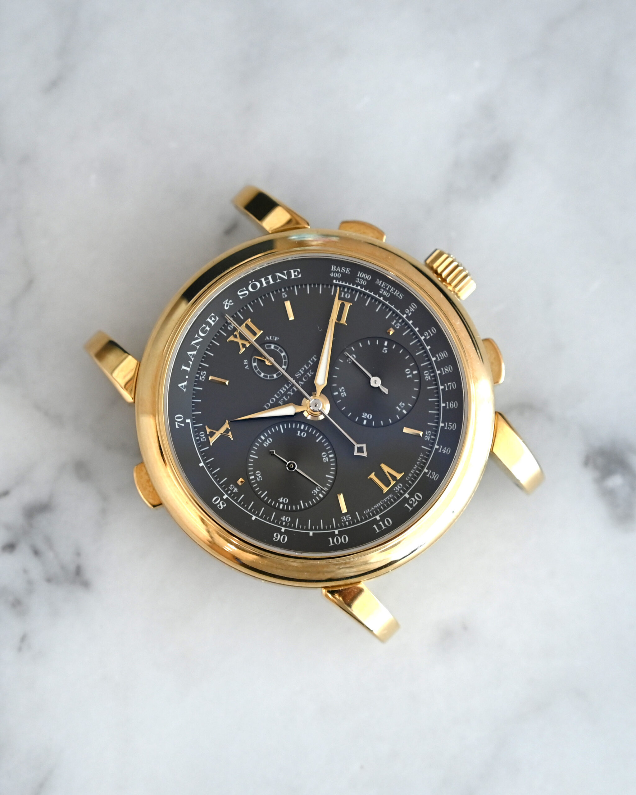 A. Lange & Söhne Double Split Japan Edition 404.048 case and dial