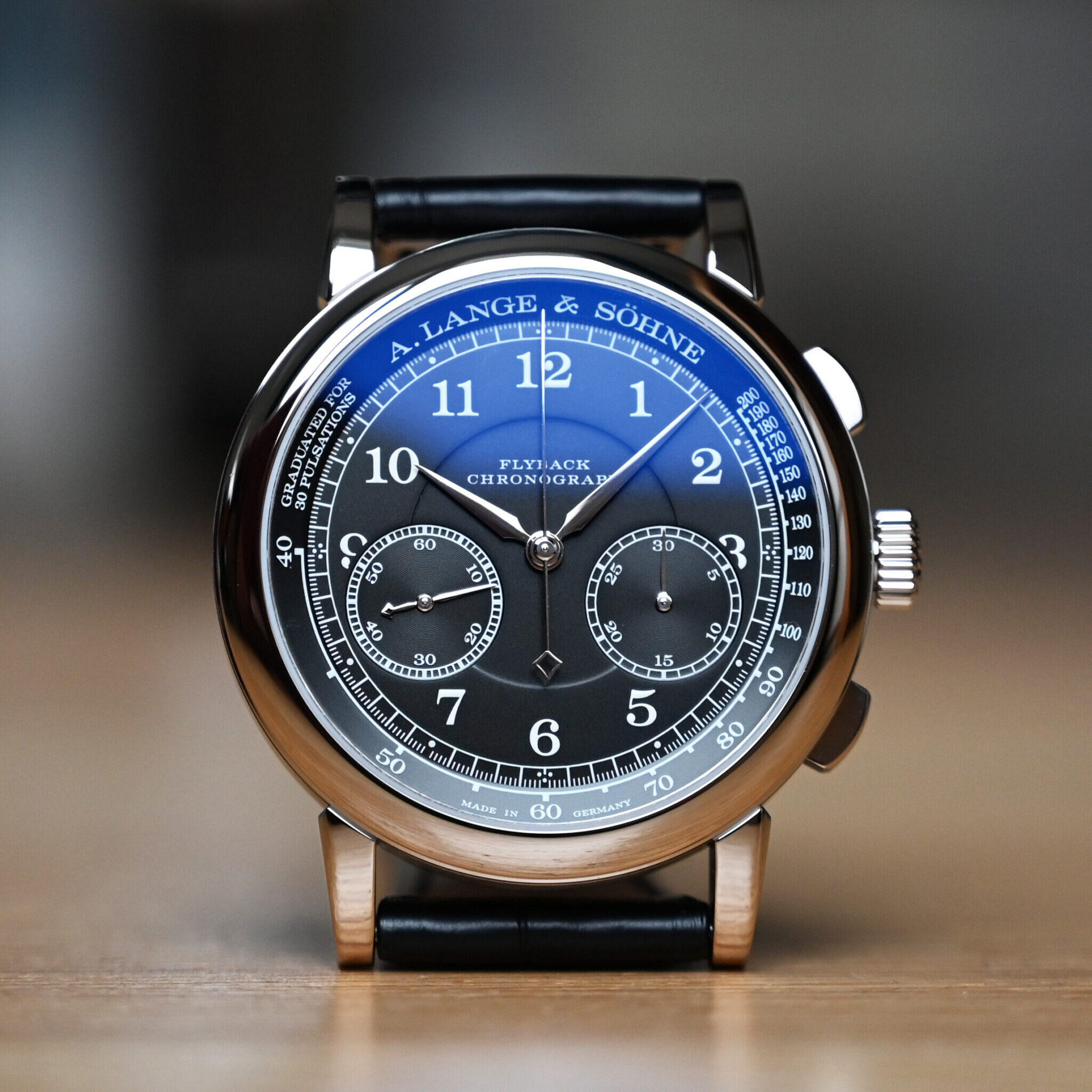 A Lange Söhne 1815 Chronograph Black Dial reference 414.028 full photo